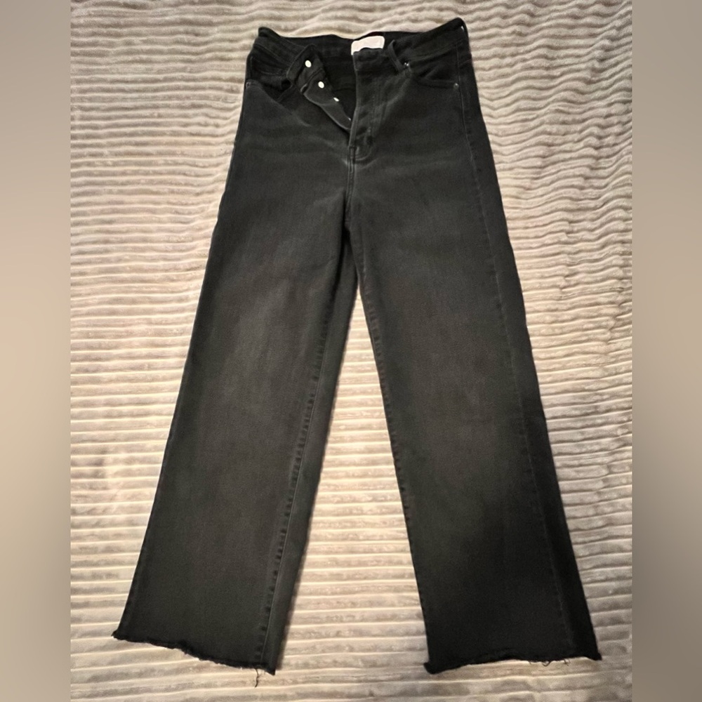 Carly Jean Los Angeles Laurel High Rise Crop Jean Raw Hem 7